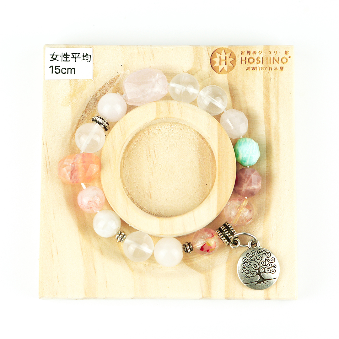 102155七輪調和手串/月光石橙月光/天然晶石/能量石/原生態/療癒