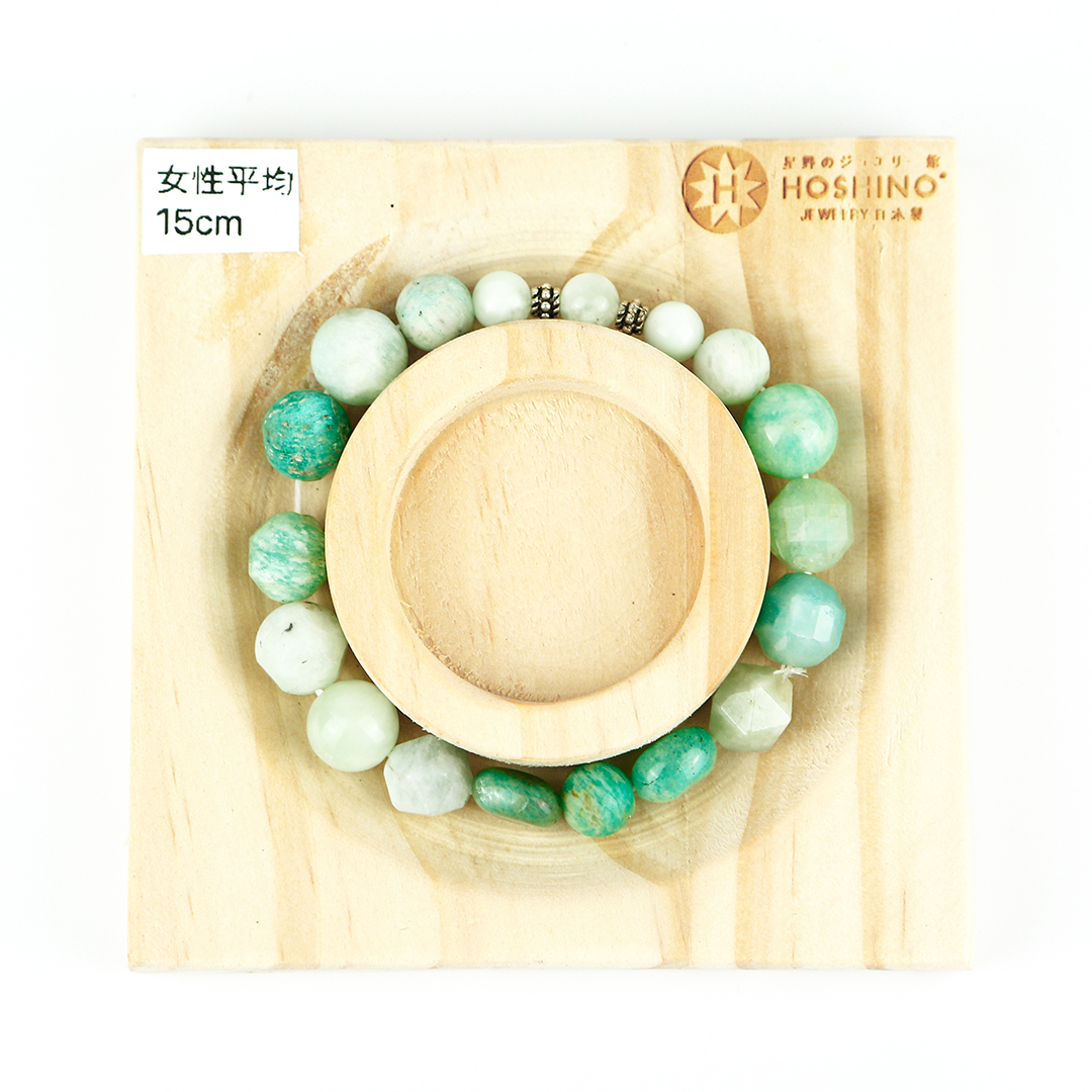 102156七輪調和手串/天河石綠海紋/天然晶石/能量石/原生態/療癒