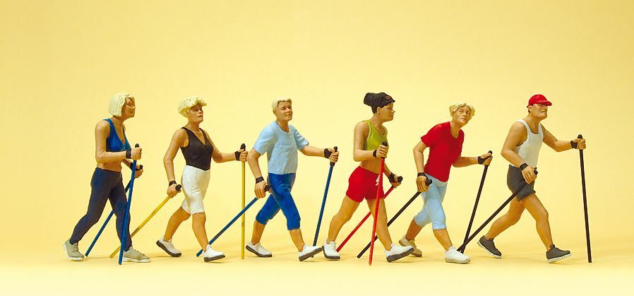 Preiser 10575 HO scale, Nordic Walkers