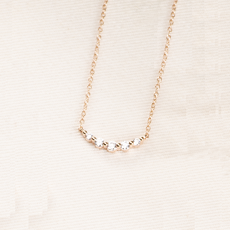 迷人微笑 純銀鎖骨鍊