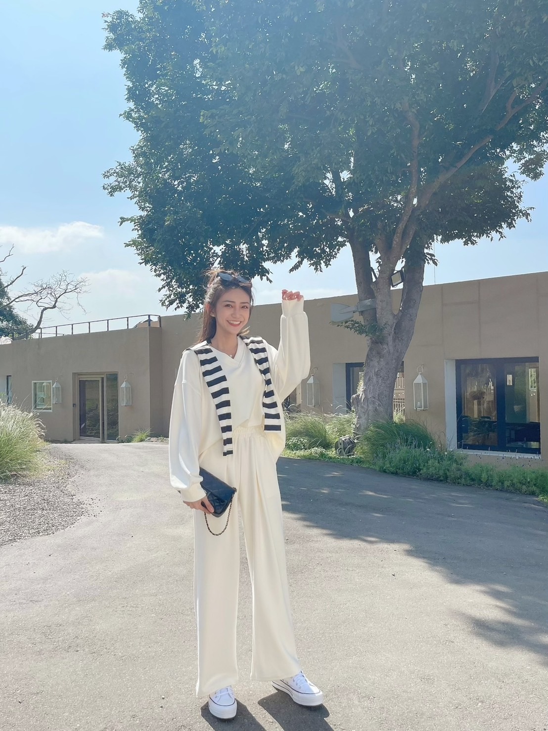 💥闆娘好友看到直接失心瘋］🇰🇷正韓超美休閒氣質超柔軟羅馬布兩件式套裝（米白/三色）