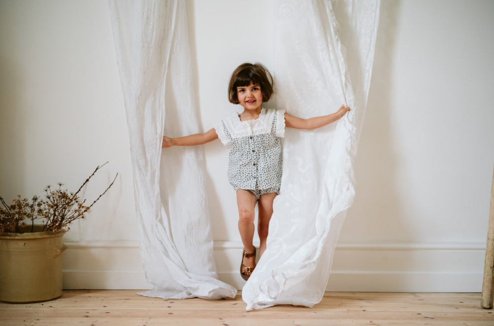 LITTLE COTTON CLOTHES - Poppy Bloomers（Anemone Floral in Blue）