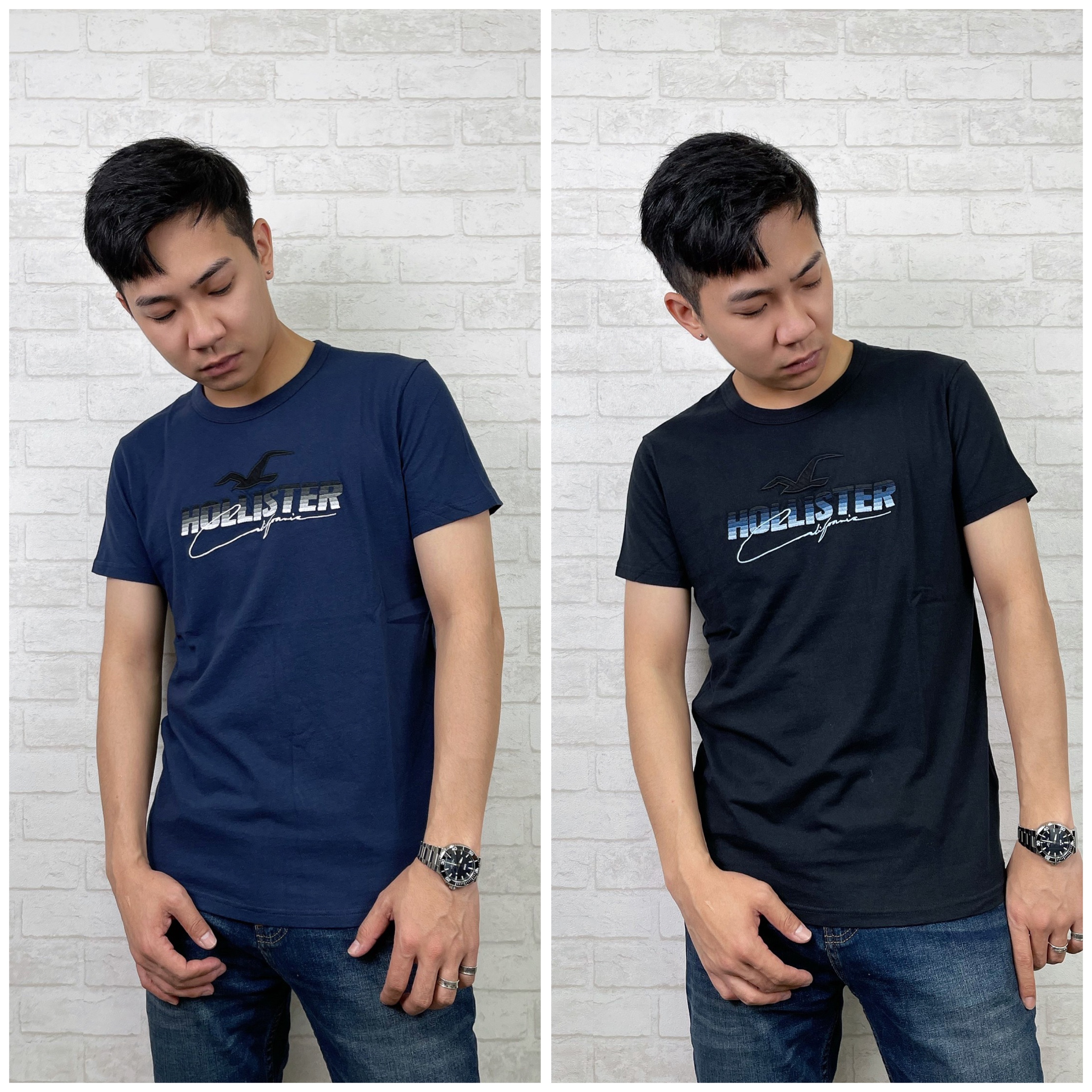 Hollister 海鷗 漸層字母 短袖T恤 短T