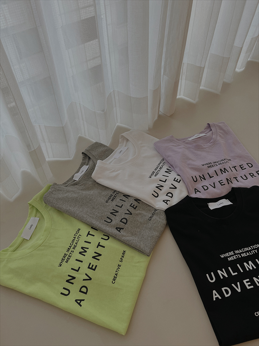 夏天配色陽光字母T*5色