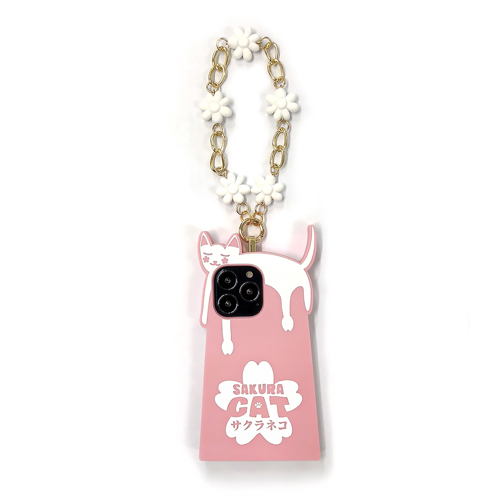 Candies iPhone 13 mini - 盛開櫻花貓手機殼(粉)