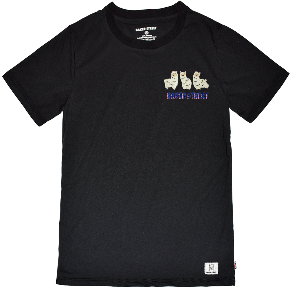 Embroidery-Happy Alpaca 跳跳羊駝 刺繡 短T