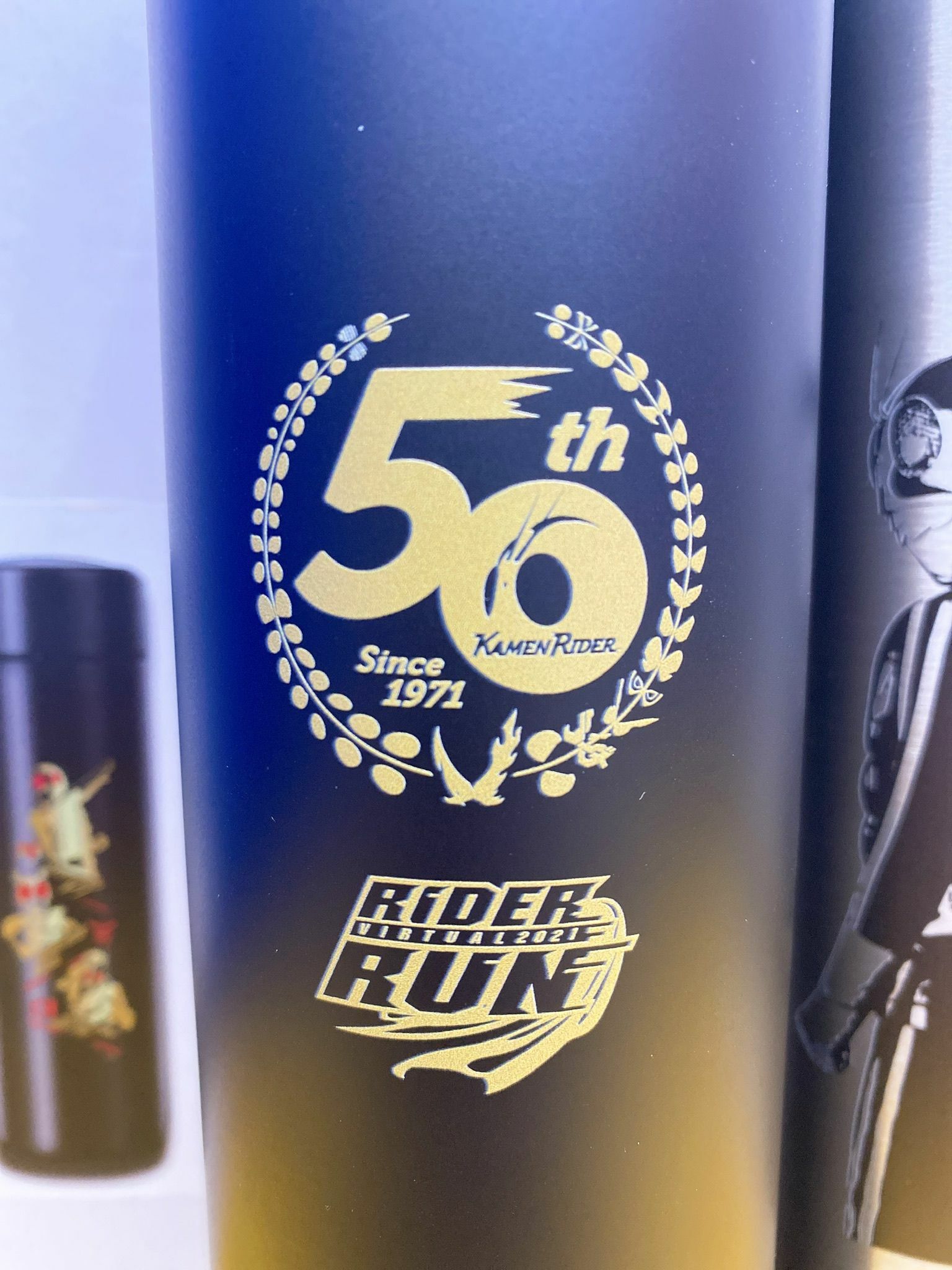 50週年泰國 地區限量版 蒙面超人 Riderman 智能測溫 保溫杯