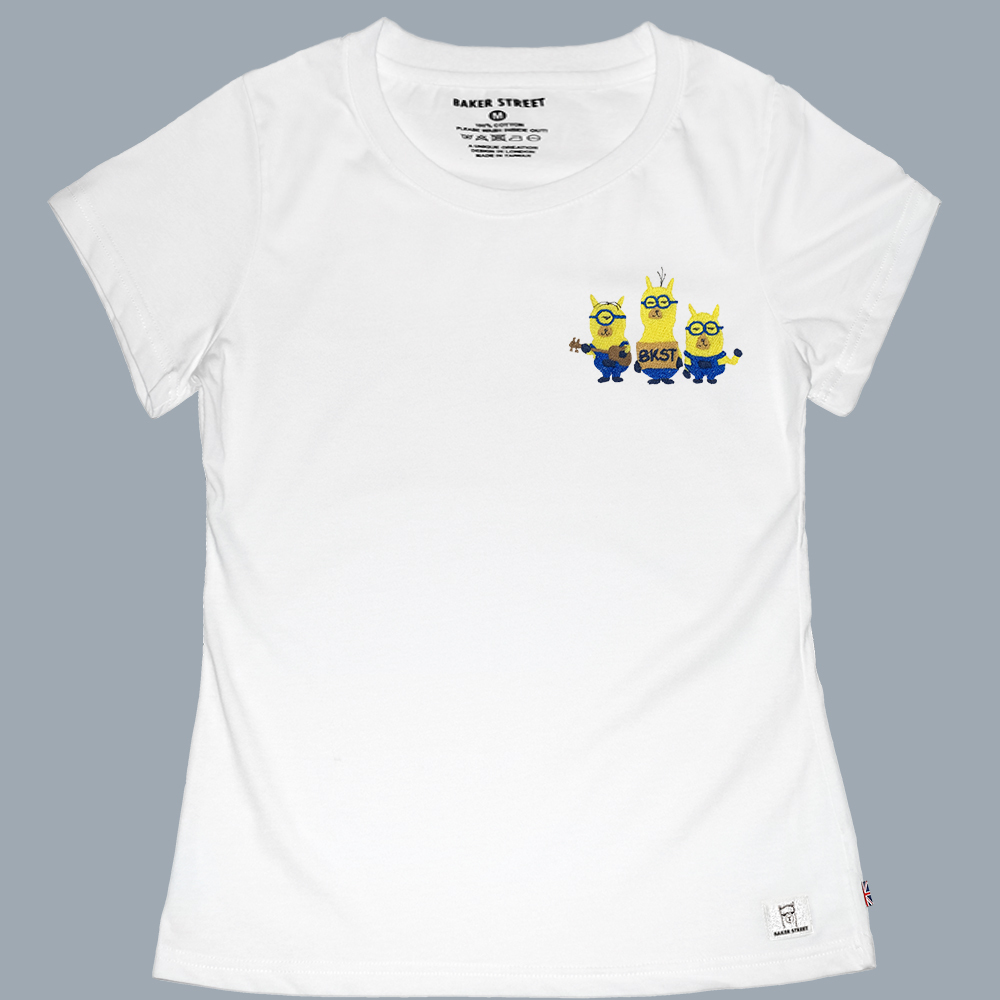 Embroidery-Minipacas 小兵駝 刺繡 女版短T