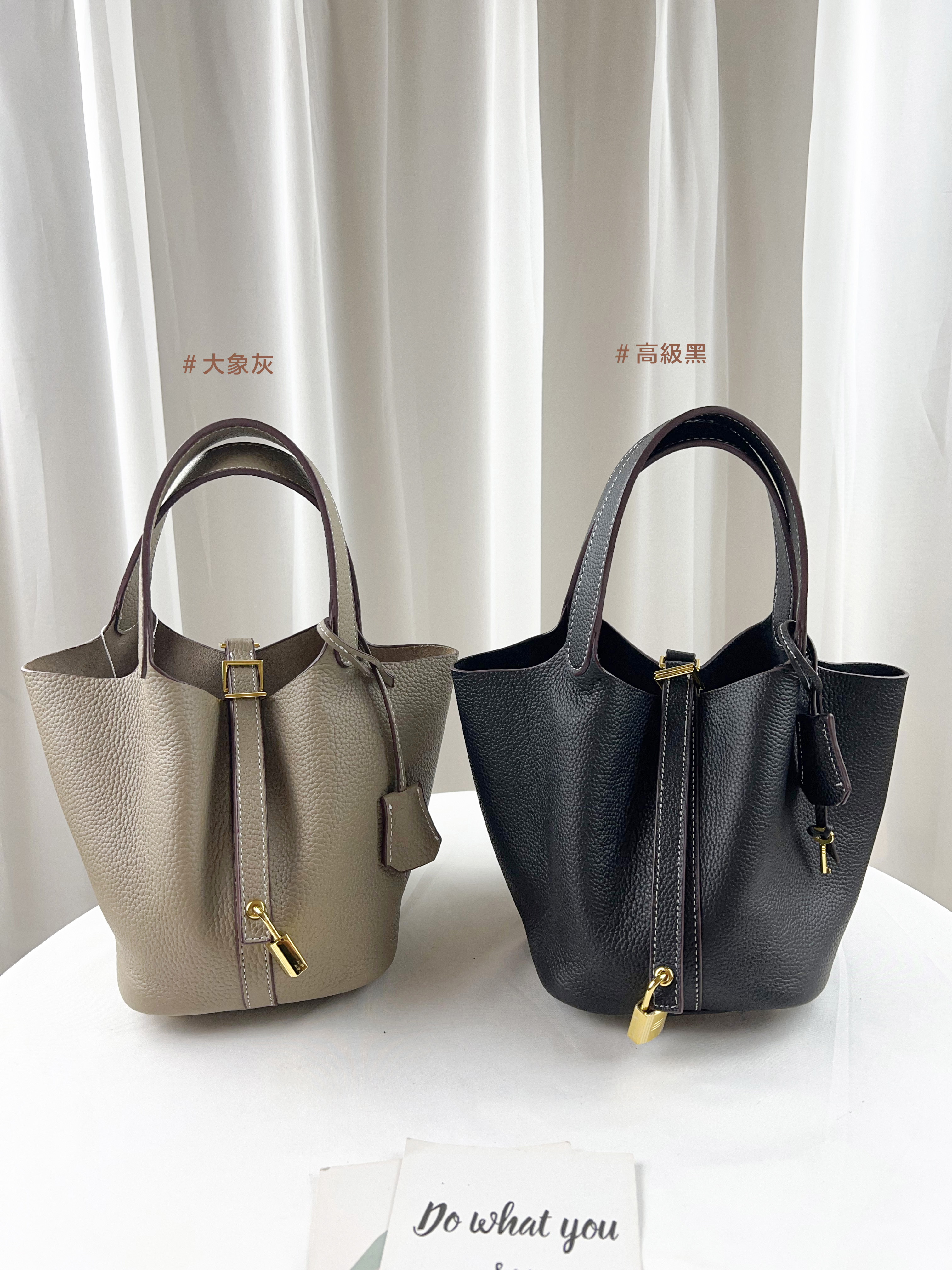 真皮牛皮絲巾提把手提包 附贈絲巾 #SM-8513