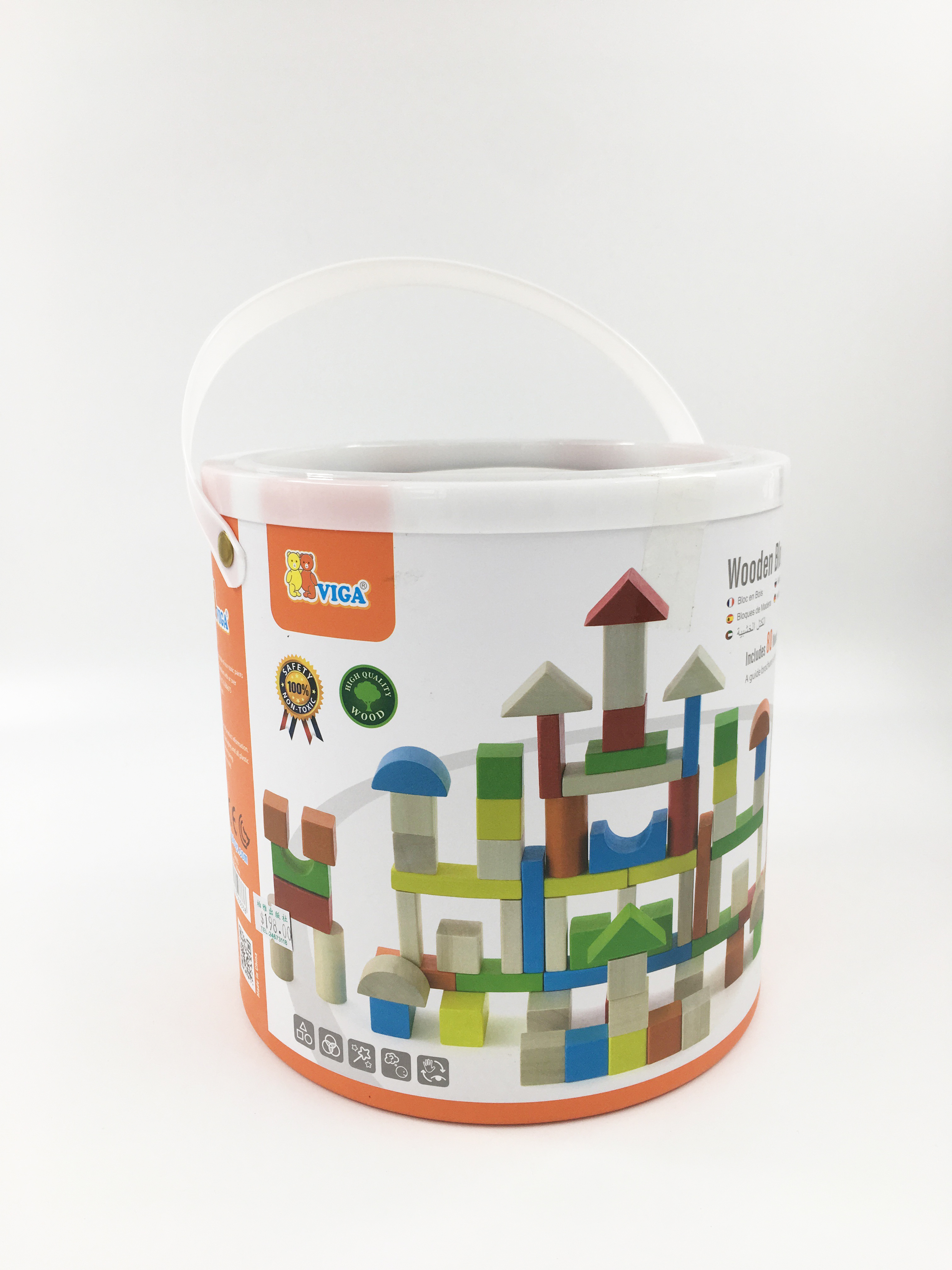 VIGA 80粒積木桶 #50333