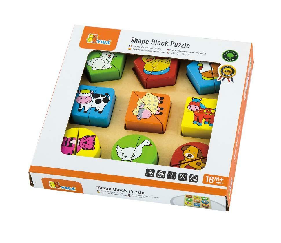 VIGA 59585 -積木拼板農場動物