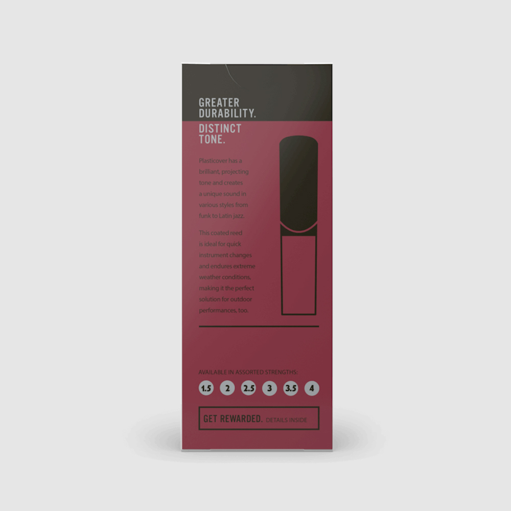 PC-BS 美國 RICO Plasti Cover Baritone 上低音 薩克斯風竹片 黑竹片