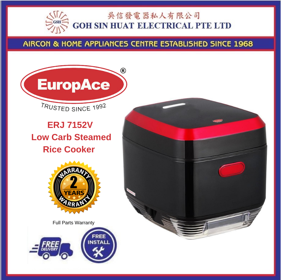 EuropAce ERJ 7152V Low Carb Multifunction Steamed Rice