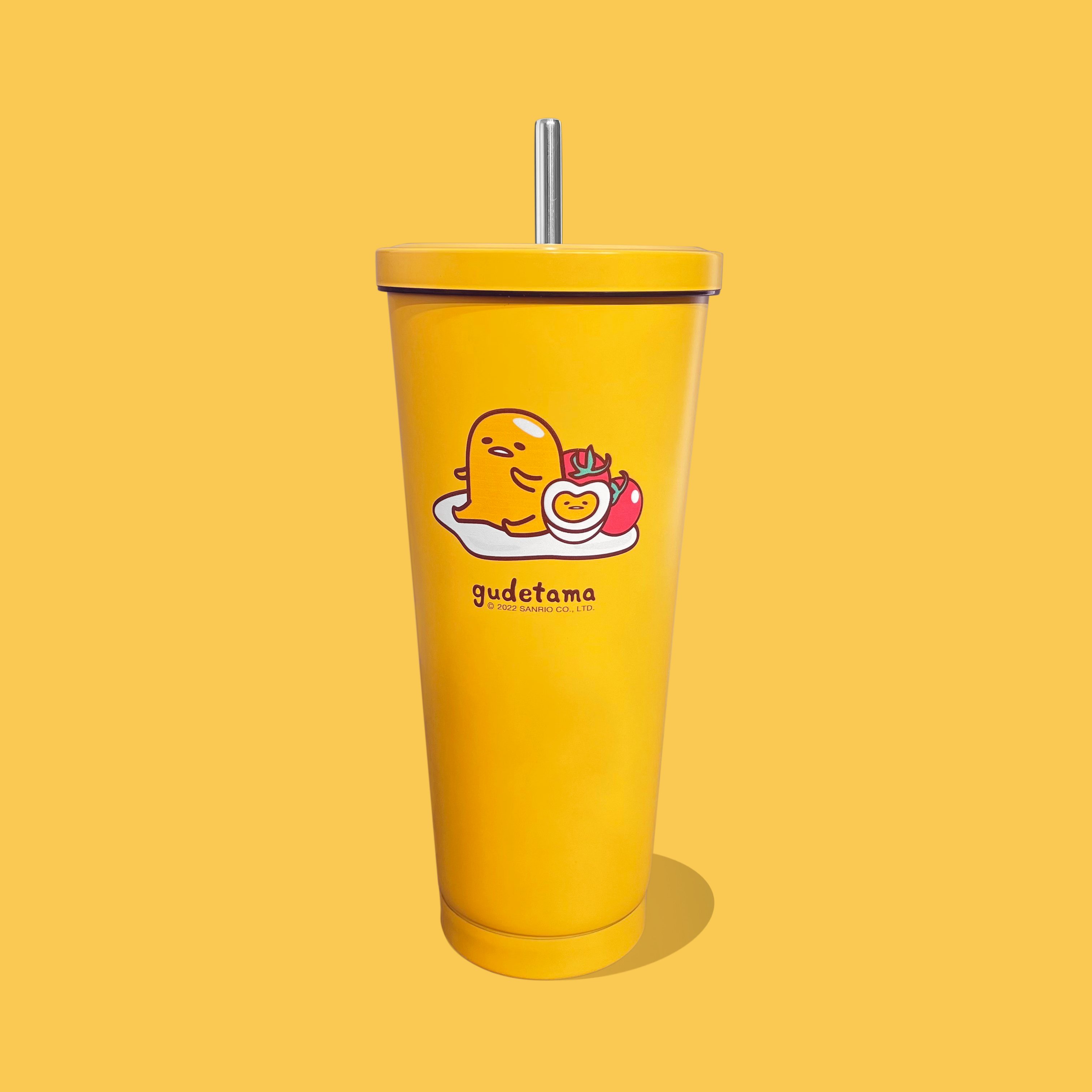 蛋黃哥-不鏽鋼吸管杯750ml-NO EGG NO LIFE