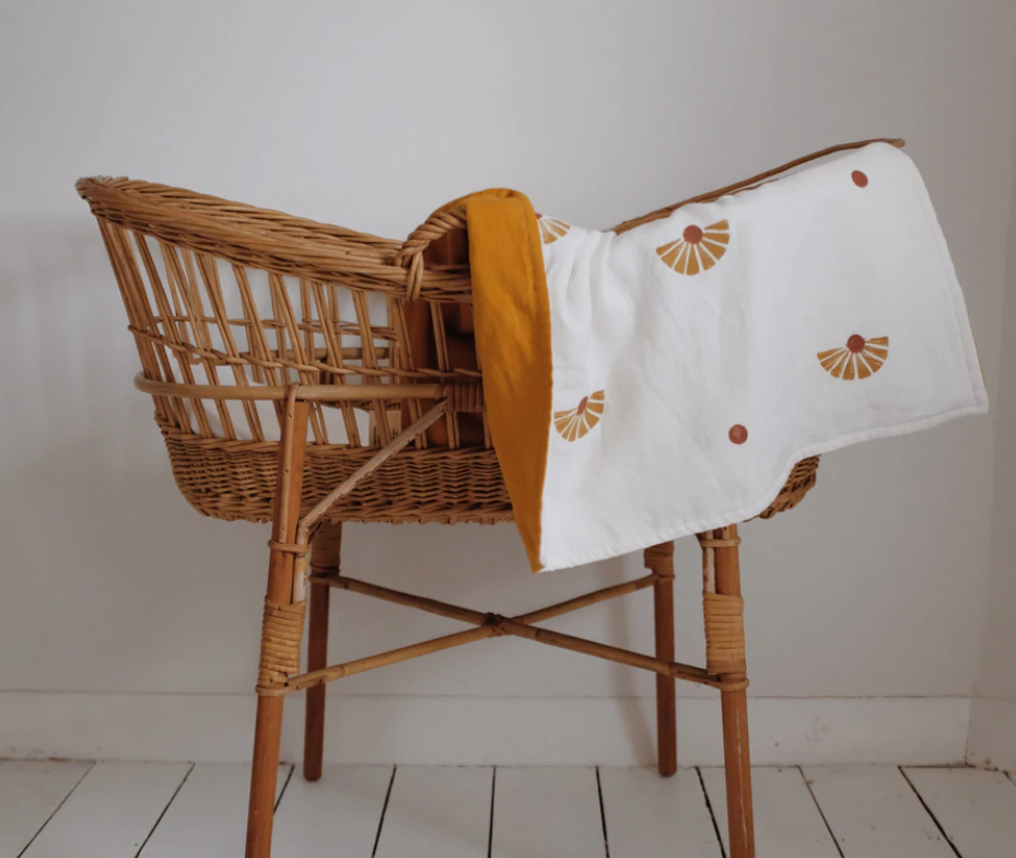 LITTLE BEACON  麻質雙層小被 Linen Quilt // Sunbloom