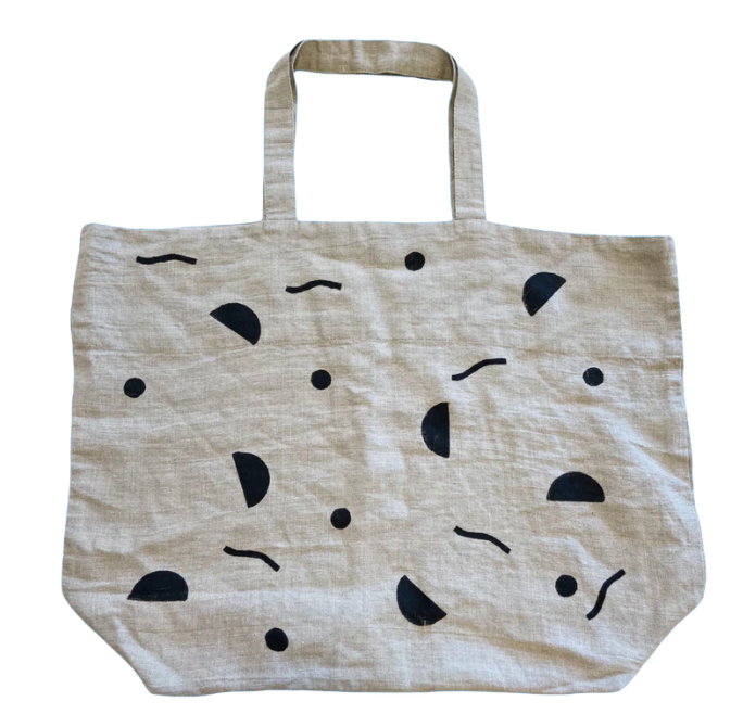 LITTLE BEACON  麻質大托特包  CONFETTI MAMA BAG