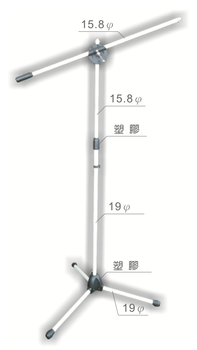 YHY YHY MK-120P 麥克風直斜兩用架 MK120P 黑色/銀色/白色 【台灣製造】 第 4 張圖片｜三峽麥克風