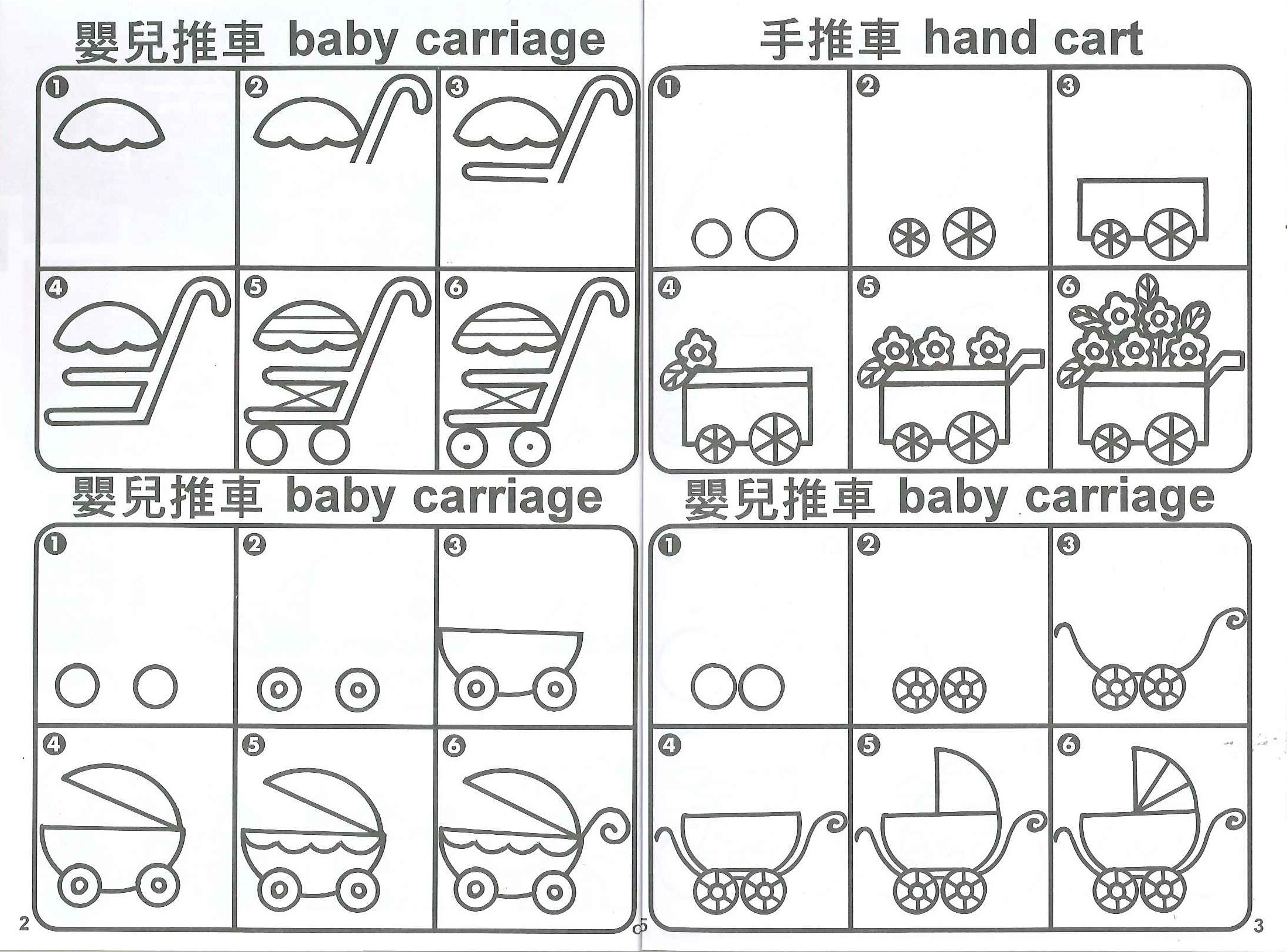 簡筆卡通輕鬆畫-交通工具.建築景物