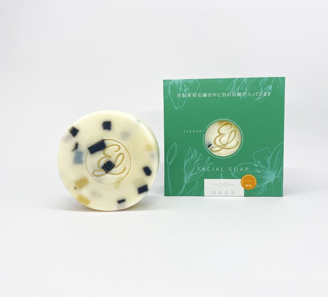 【鴻琴生活】【逸佳】ELEGANT晶萃舒緩淨荳洗顏美容皂中皂(油性)1入