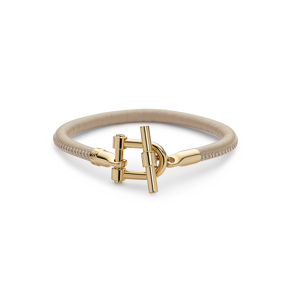 Paul Hewitt |T釦單繩皮革手環 象白