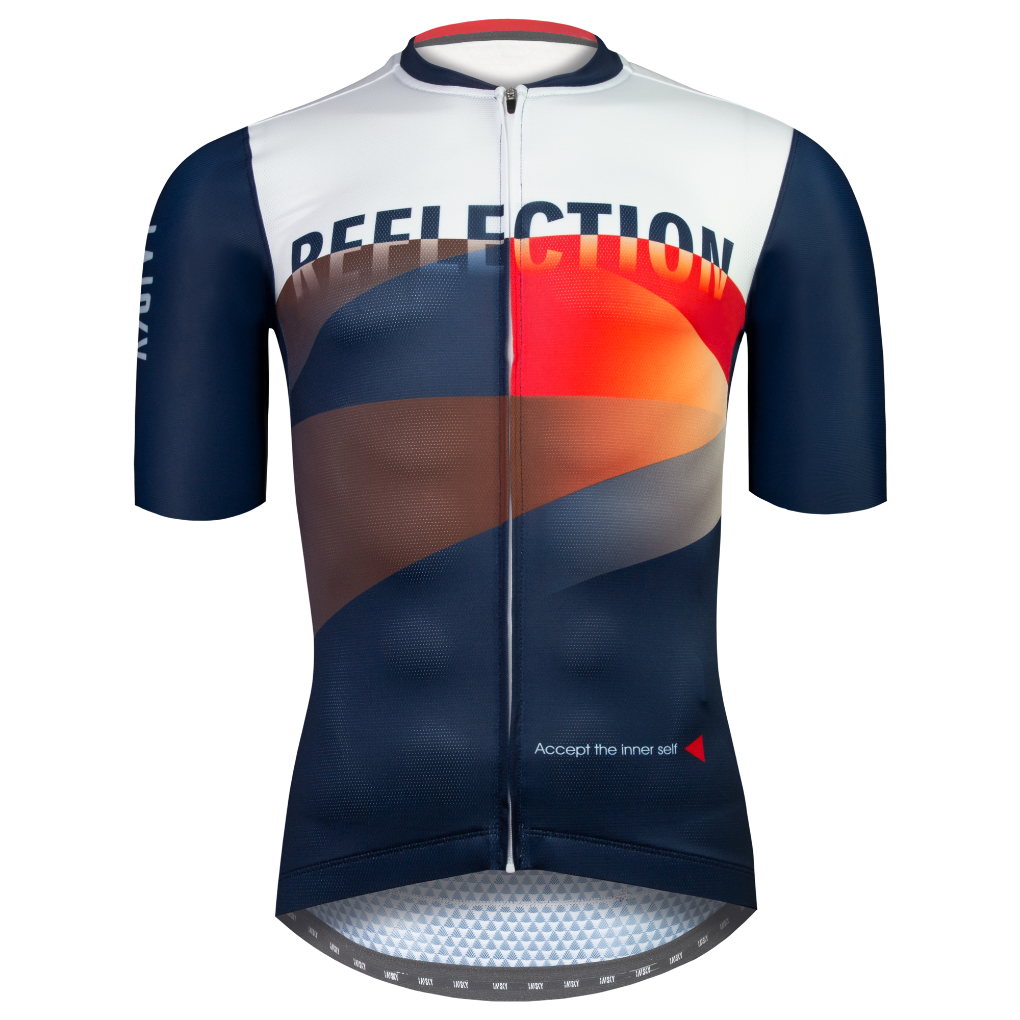 男款空力短車衣 倒影 墨藍