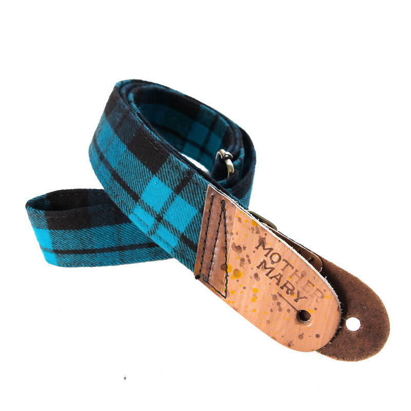 MOTHER MARY 01-000077 吉他背帶 藍色格紋