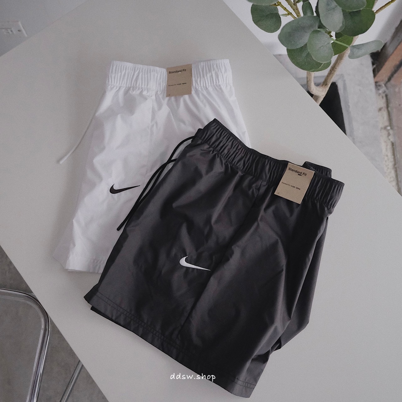 Nike NSW Shorts 短褲 女款 高腰 抽繩短褲 黑色DM6761-010 白色DM6761-100