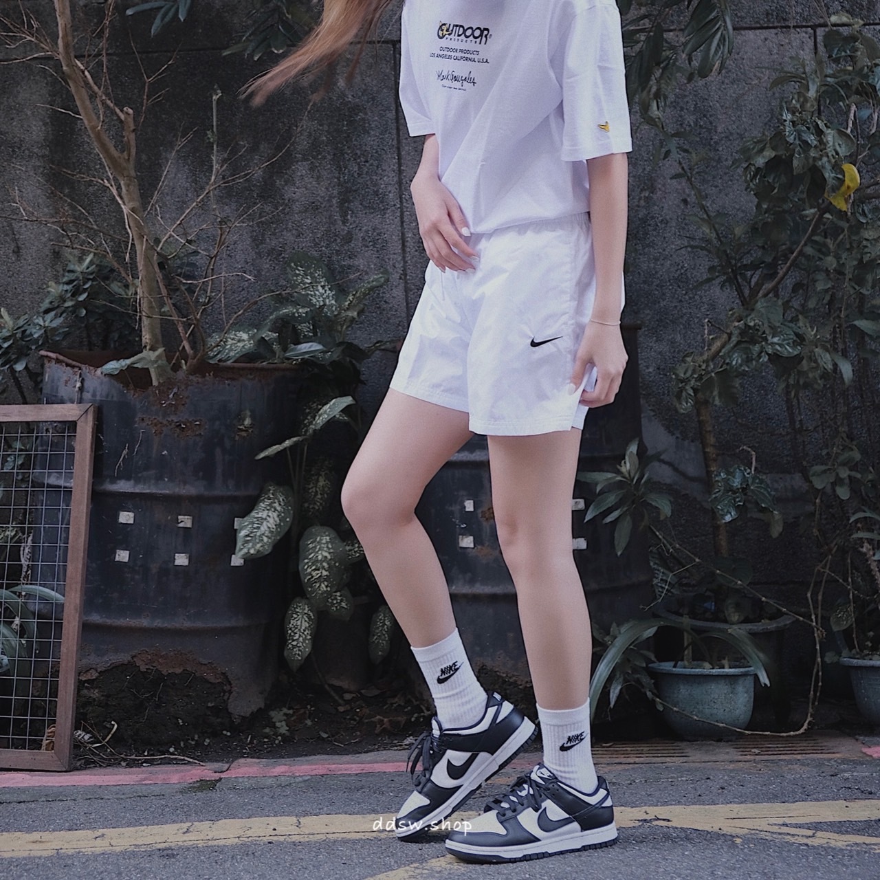 Nike NSW Shorts 短褲 女款 高腰 抽繩短褲 黑色DM6761-010 白色DM6761-100