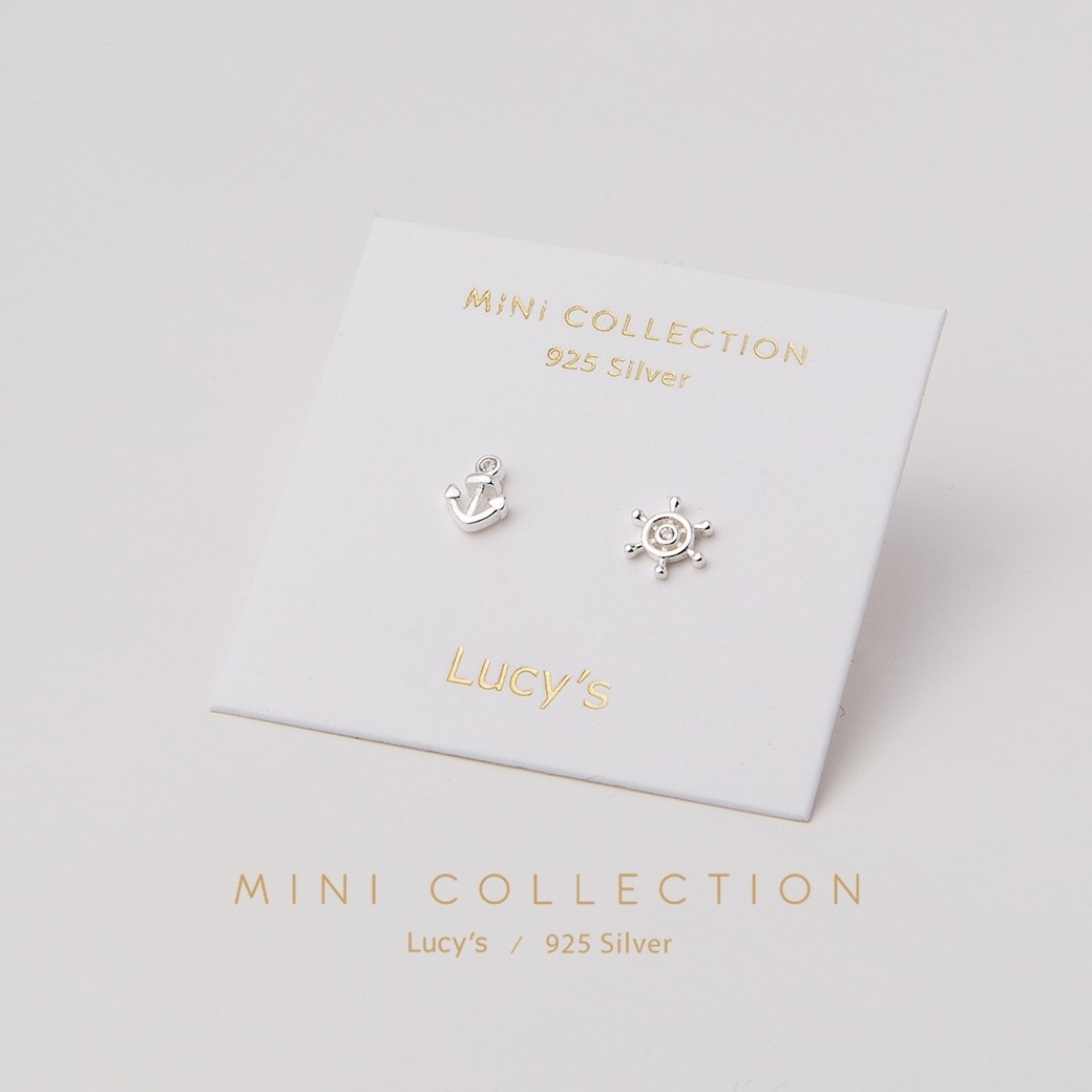 925純銀〔輕銀系列〕水手 耳環 (99974)