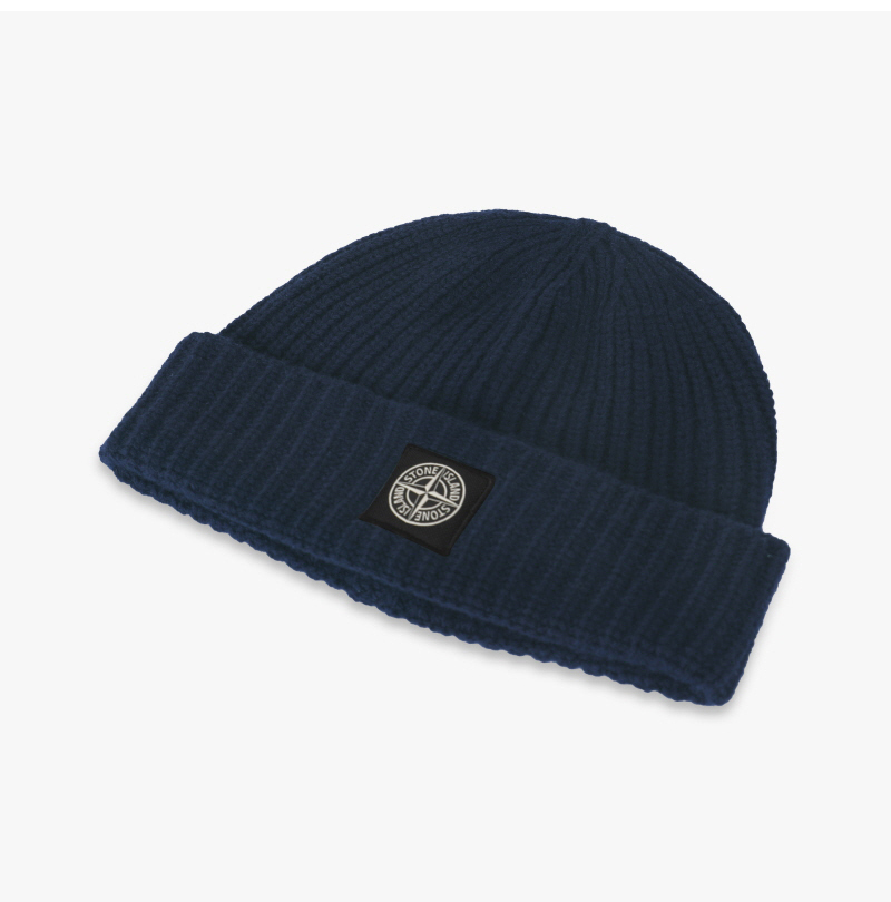 Stone Island Wool Patch Logo Beanie Navy 深藍 毛帽 N10B5 V0020