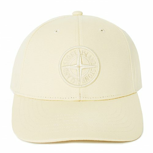 Stone Island Wapen 刺繡 Logo 奶油白 帽子 鴨舌帽 761599661 V0093