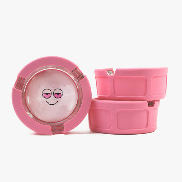 UGLY HOUSE SILICONE AND GLASS ASHTRAY - POT PATTERN