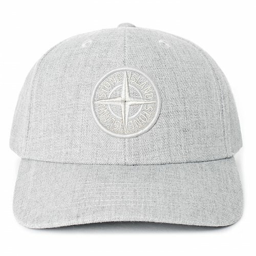 Stone Island Six Panel Logo 灰 帽子 鴨舌帽 棒球帽 751599675 V0M64