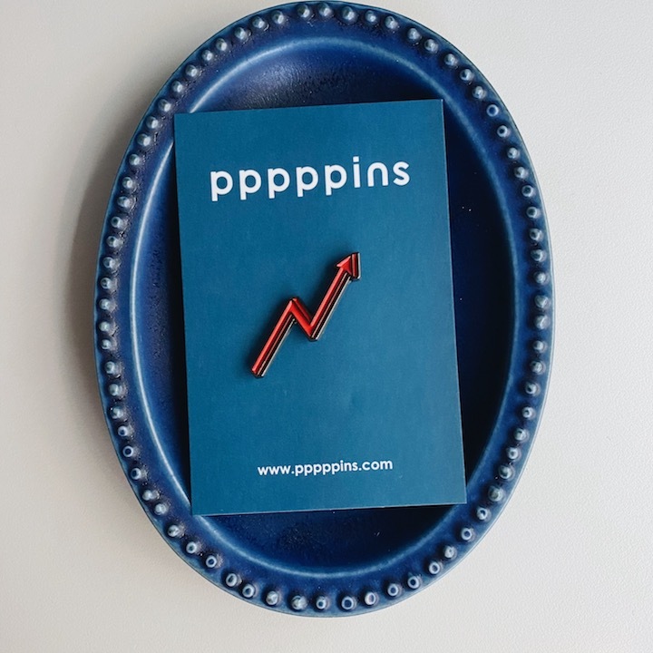 股票漲停 琺瑯別針 胸章｜pppppins