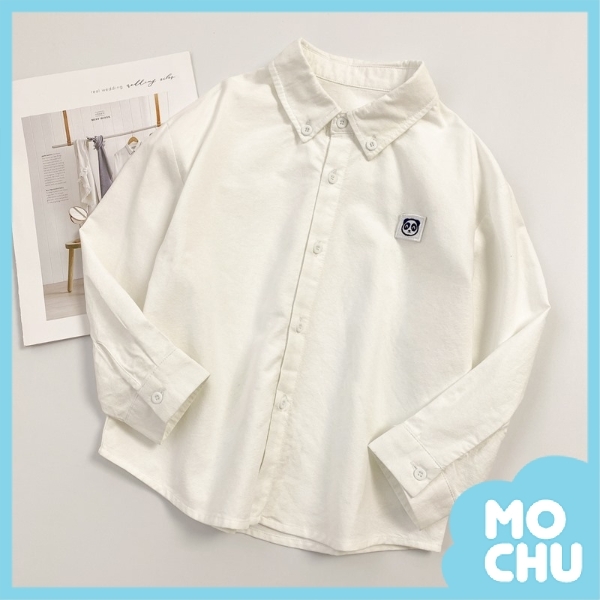 刺繡小熊鈕扣領襯衫(四色)