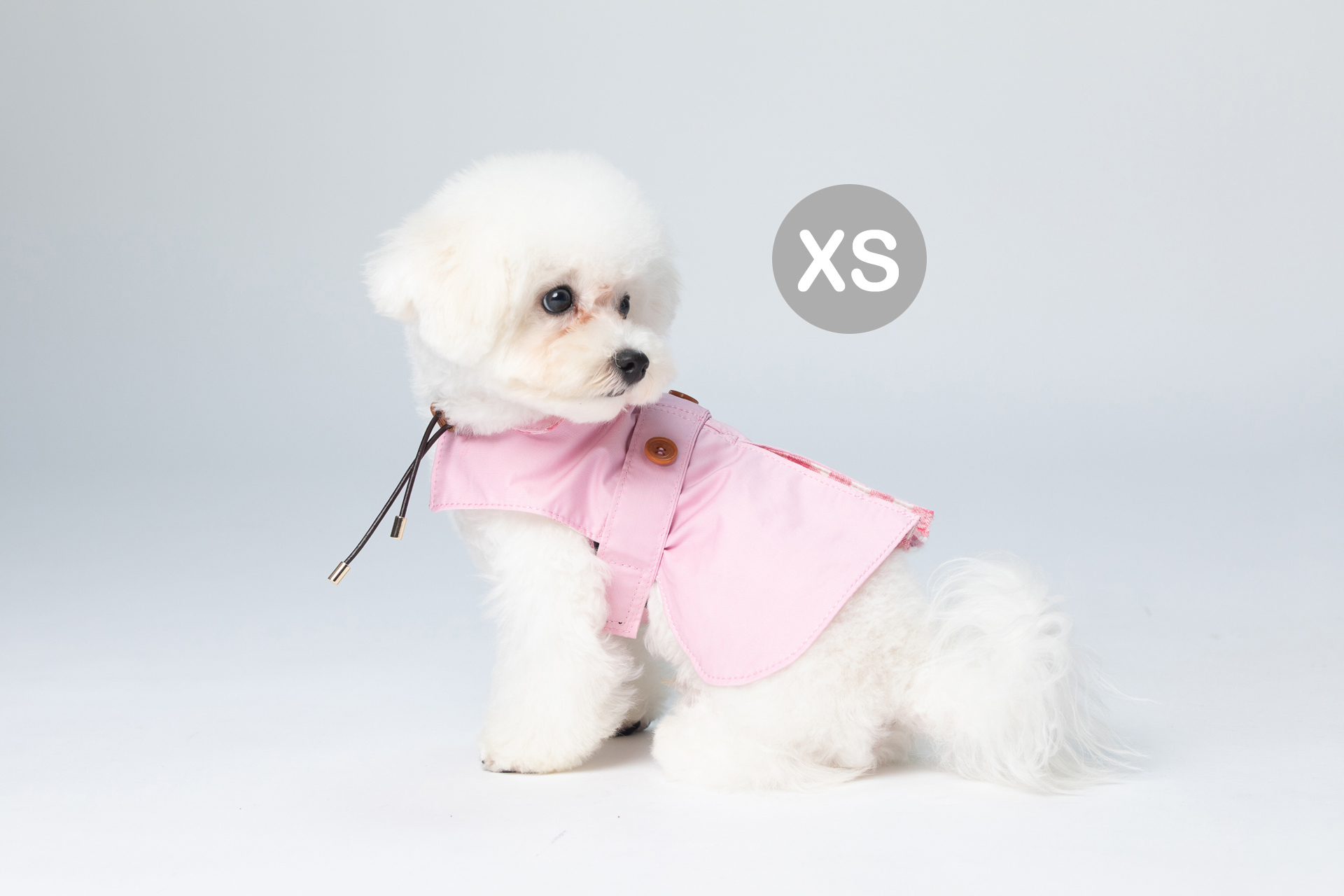Pawfect-Fit! Trench Coat 寵物風衣(XS) - 馬卡龍粉
