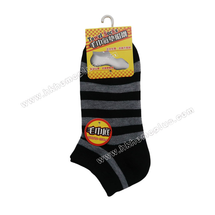 4對裝 女裝橫條毛巾底襪船