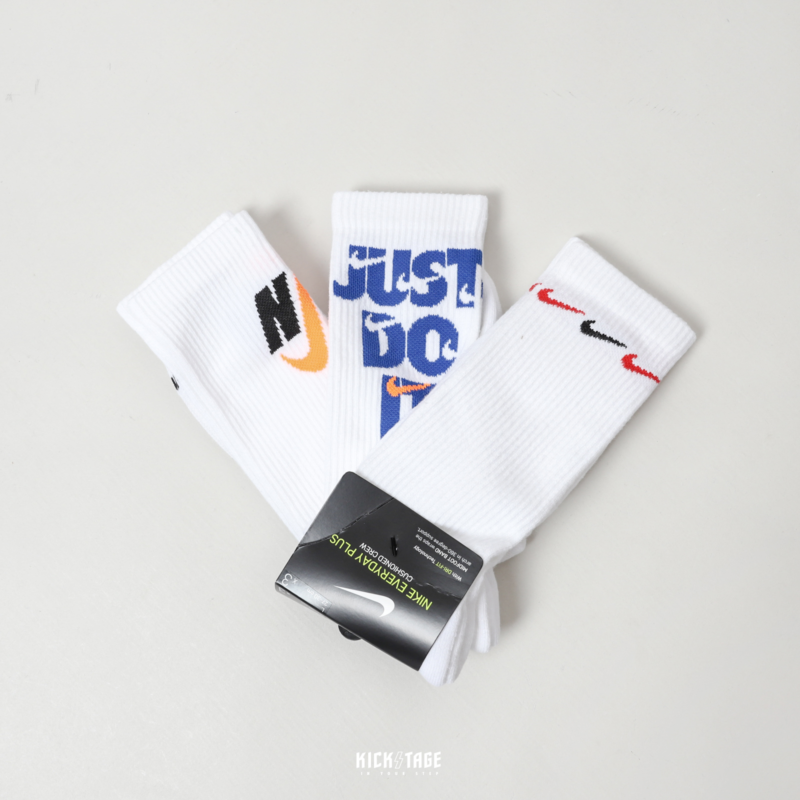 三雙一組 NIKE Everyday Plus Cushioned 白色 多勾勾 長襪 中筒襪【DH3822-902】短襪 低筒襪【DH3827-902】