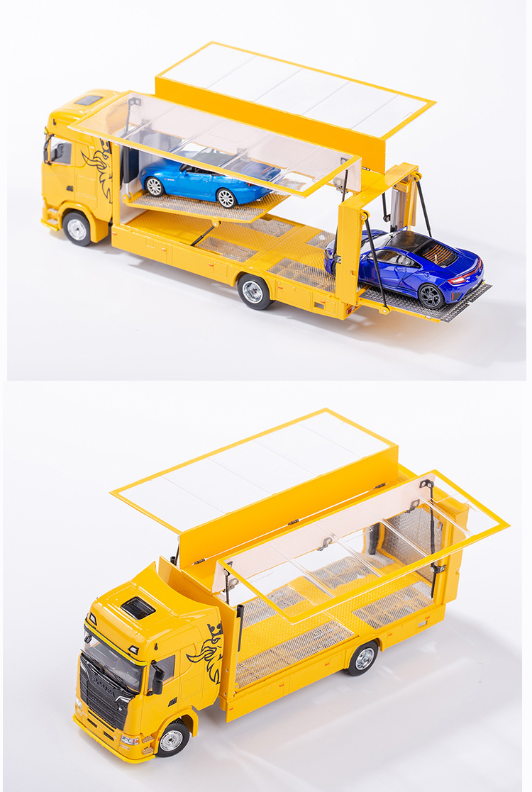 1/64 GCD Scania S730 Yellow (LHD) (不連貨櫃內汽車) (KS-017-107)