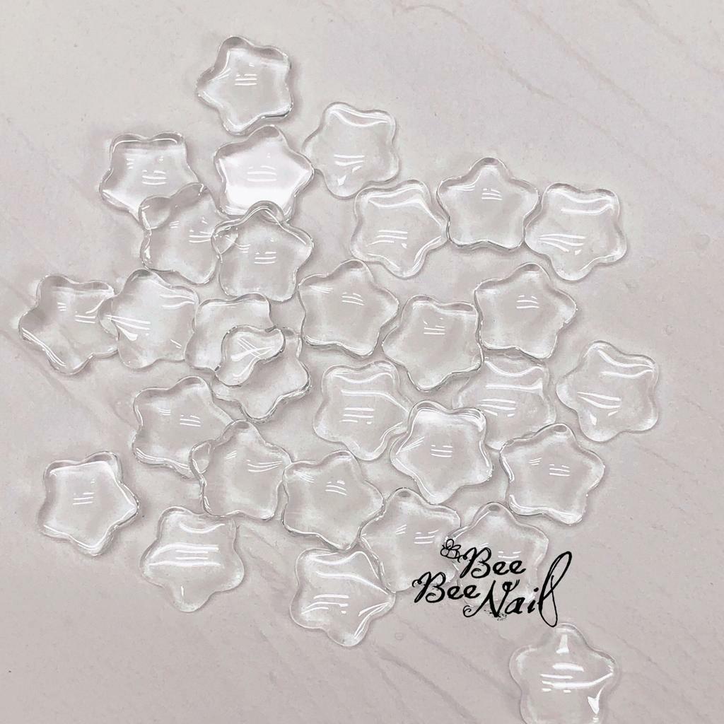 玻璃水晶色卡 星星形  30粒