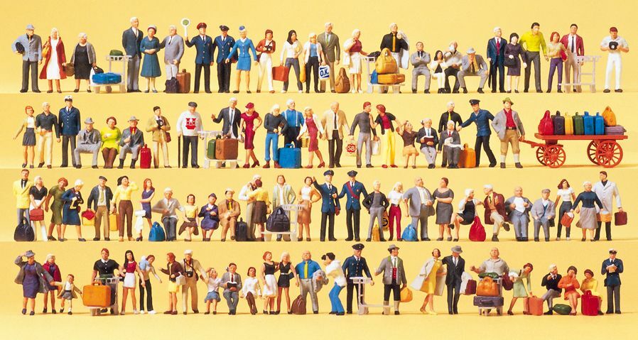 Preiser 13000 HO scale, Railway personnel travelle