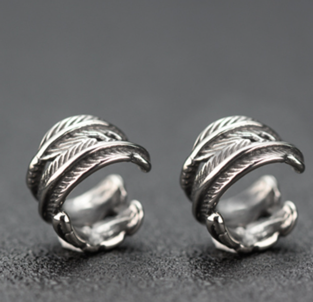 【ACGY002】羽毛設計款免穿洞耳扣