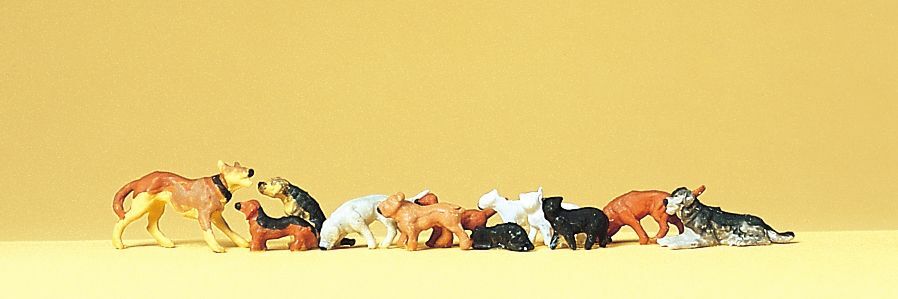 Preiser 14165 HO scale, Dogs and Cats