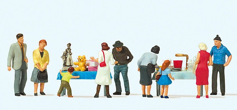 Preiser 10595 HO scale, Flea Market 9