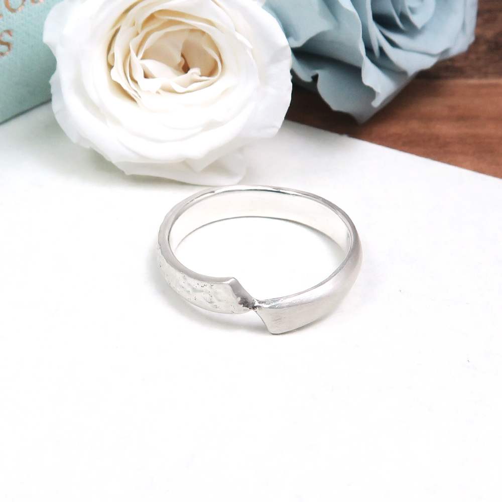 晝夜銀戒〈白晝〉情侶款 男戒 刻字訂製 925純銀戒指