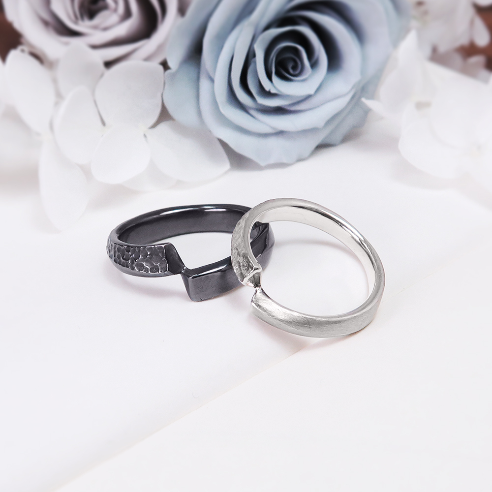 晝夜銀戒 情侶對戒組 925純銀戒指