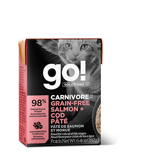 GO! SOLUTIONS™ 活力營養系列 無穀物三文魚 + 鱈魚肉醬貓糧配方 182G(香港行貨)