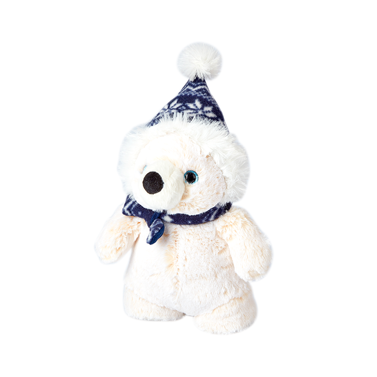 Polar Bear Plush with Snowflake Hat