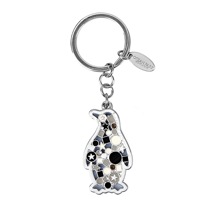 Penguin Shining Stone Keychain