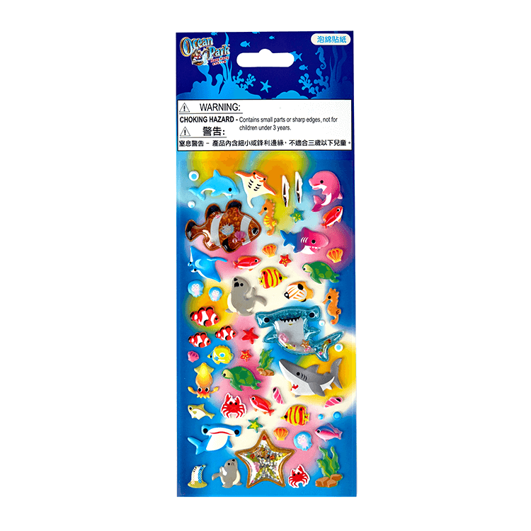 Marine Life Puff Stickers